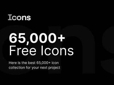 Icons - 65,000+ Free Icons🚀 design icons illustration ui user interface ux vector web design