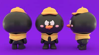 Duck 3d 3d character 3d design 3d duck blender duck modeling poly by bpoly render