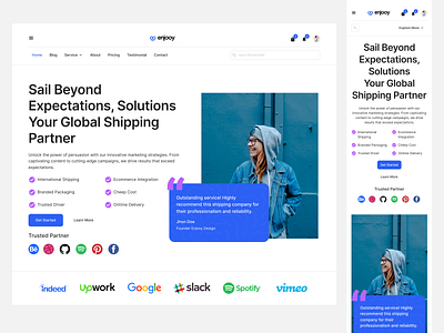 Enjooy - Ecommerce Hero Landing design design system ecommerce ecommerce hero ecommerce landing page enjooy enjooy design enjooy design system landing page uiux web design