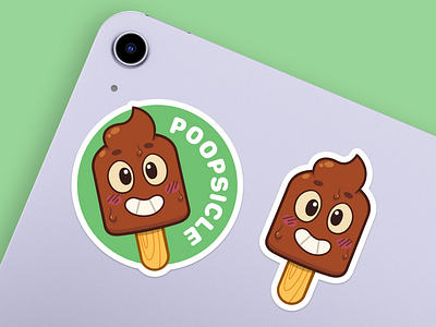 Poopsicle Sticker affinity designer character design design emoji illustration sticker