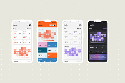 Some design explorations I did for a client this year. app dashboard design healthtech mobile app ui ux