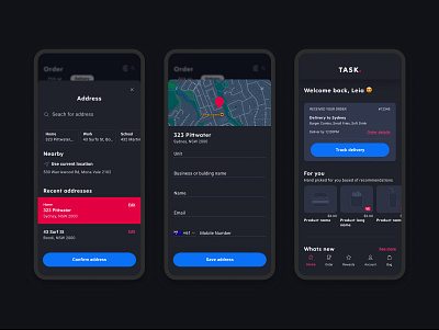 Delivery order UI app australia delivery food ordering graphic design mobile mobile design product design ui user interface ux