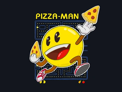 Pizza-Man illustration procreate