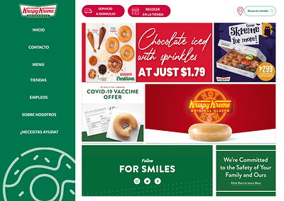 Krispy Kreme Desktop View dailyui figma landingpage ui uichallenge ux uxui website