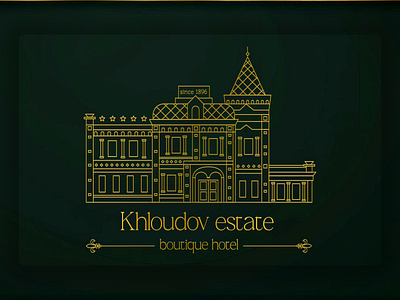 Logo Khloudov estate boutique hotel branding hotel logo vector