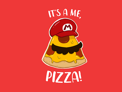 It's a Me, Pizza! character design illustration procreate sticker