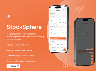 StockSphere Inventory Management branding illustration inventory management mobile app motion graphics ui ux