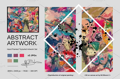 Artwork Set abstract art illustration painting texture