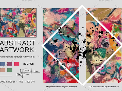 Artwork Set abstract art illustration painting texture