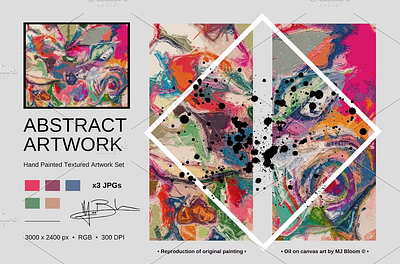 Artwork Set abstract art illustration painting texture