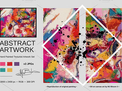 Artwork Set abstract art illustration painting texture