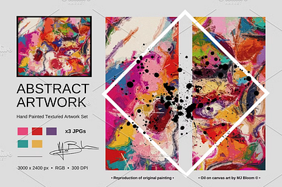 Artwork Set abstract art illustration painting texture