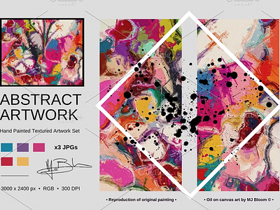 Artwork Set abstract art illustration painting texture