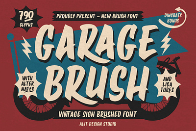 Garage Brush Typeface design font fonts letteing typeface