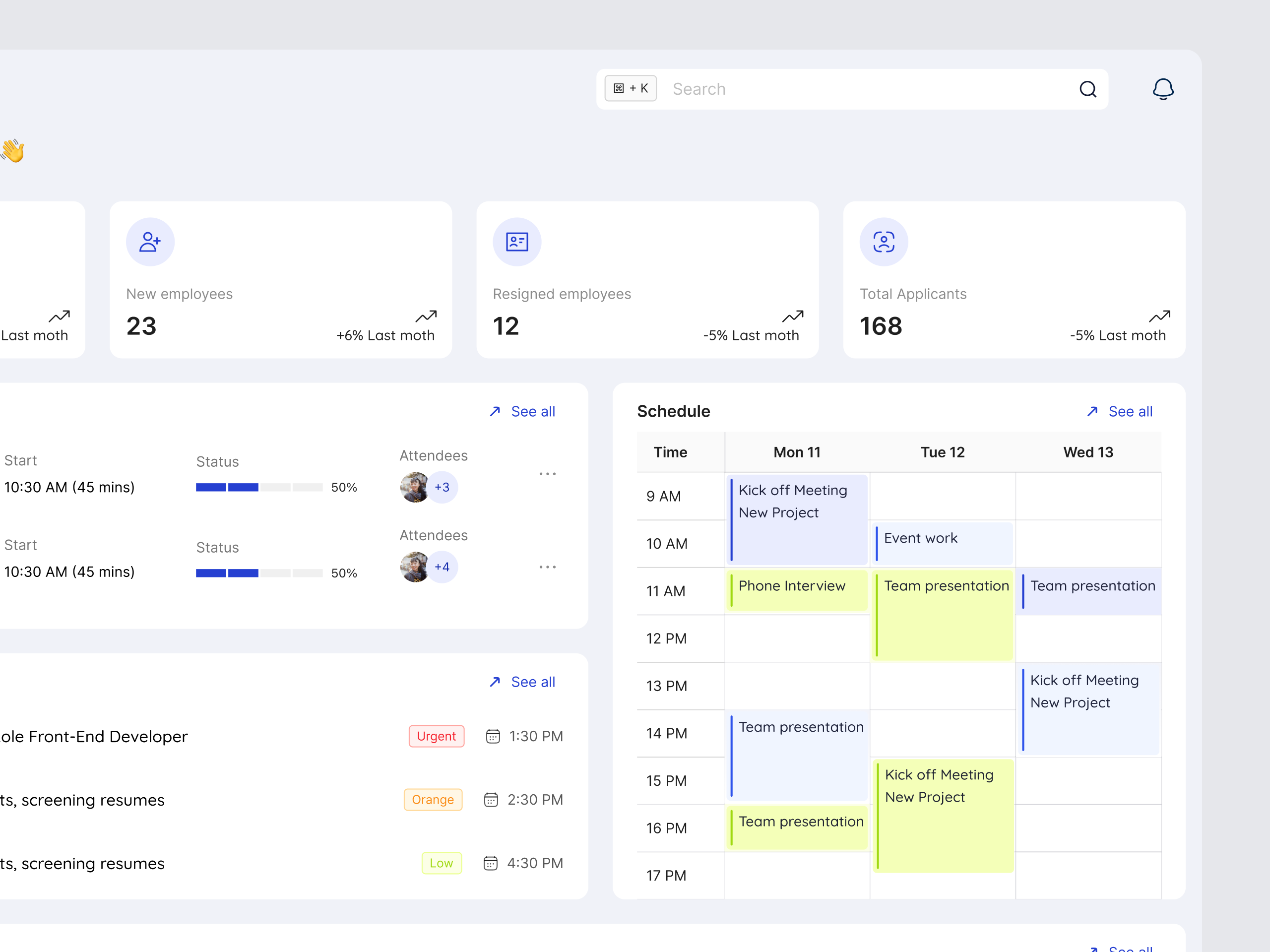Example of Dashboard Design (1 Page)