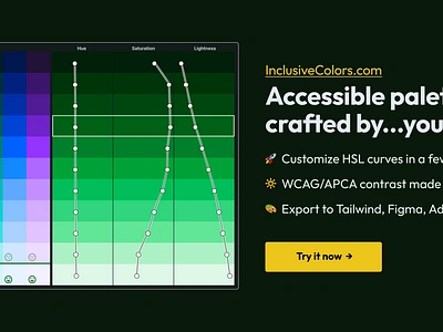 Accessible color palette creator -InclusiveColors a11y accessibility colors colours contrast graphic design palette ui wcag webdesign