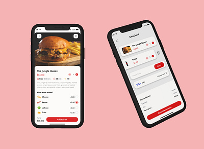 Checkout - UI Challenge #2 app branding burgers checkout dailyui figma food graphic design illustration mobileapp restaurant ui uichallenge ux