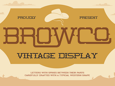 Browco branding cowboy custom font customize font display font font font design font style fonts lettering old west serif font typeface vintage vintage font western font western style wild west