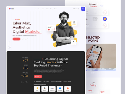 Personal Portfolio UI exploration! 🔥 branding colorful creative design design inspiration digital marketing illustration marketing minimal minimalist personal portfolio typogaphy ui uidesign