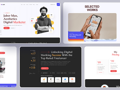 Personal Portfolio UI exploration! 🔥 branding colorful design design inspiration digital marketing illustration marketing minimal minimalist personal portfolio typogaphy ui uidesign