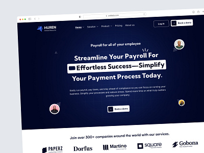 Global HR & Payroll Company Landing Page UI Design global hr website ui hr website ui human resource landing page payroll website ui user interface