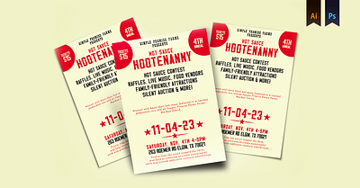 Restaurant Flyer Design for - 4th Annual Hot Sauce Hootenanny branding company brand logo company logo logo ma masud hossen mamasudhossen marketing marketing template masud hossen menu design optima design optimadesign professional flyer professional menu restaurant company restaurant flyer restaurant menu