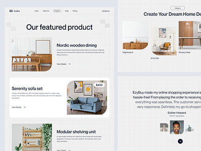 EzyBuy - List Product brand identity branding business design e commerce ecommerce furniture interior landingpage list page marketing marketplace minimalist online shop sales seller shopping ui ux website