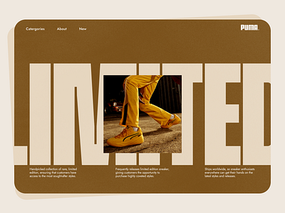 Redesign Puma Sneaker branding design ui