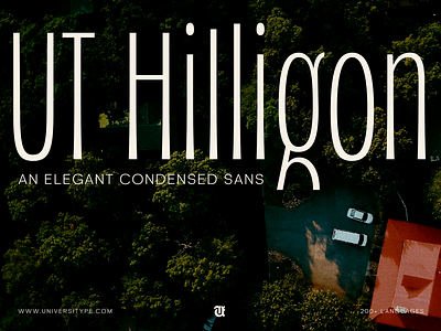 An Elegant Condensed Font - UT Hilligon branding design font graphic design illustration logo luxury typography ty type design typeface typography ui vector