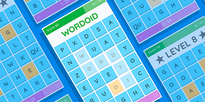 Wordoid spelling game - Social media card devlopment game graphic design social media card spelling web game word game