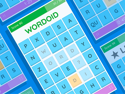 Wordoid spelling game - Social media card devlopment game graphic design social media card spelling web game word game