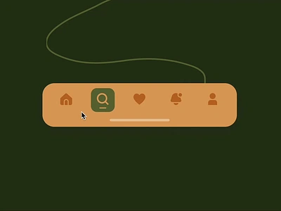 Tab Bar Animation animation app ghozi graphics icons ill illustration interaction interface mobile navigation profile search story tabbar ui ux