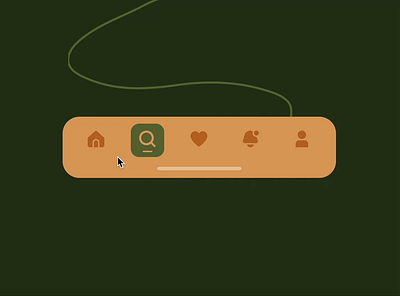 Tab Bar Animation animation app ghozi graphics icons ill illustration interaction interface mobile navigation profile search story tabbar ui ux