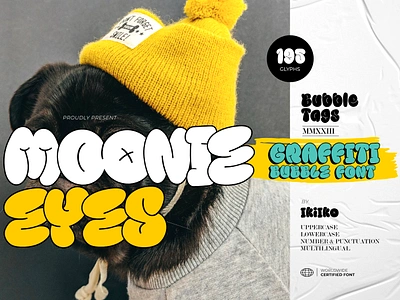 Moonie Eyes - Graffiti Bubble Font art fashion font fonts funky graffiti hiphop hipster hypebeast street streetwear stylish tag type typo typography urban