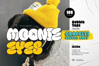 Moonie Eyes - Graffiti Bubble Font art fashion font fonts funky graffiti hiphop hipster hypebeast street streetwear stylish tag type typo typography urban