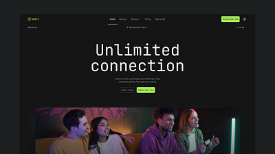 Internet Provider Service (IPS) Website • Omni® app black clean design green internet isp minimalist modern omni responsive service site telecom telecommunication ui ux web website white