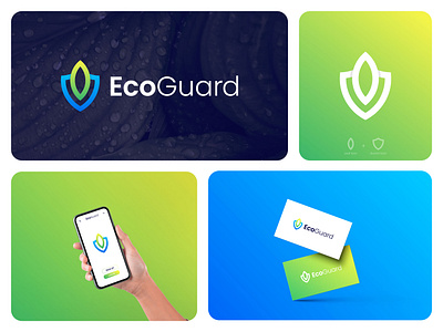 Eco Guard logo design, nature logo, leaf logo, branding brand identity branding eco logo garden logo leaf leaf logo logo logo design logo designer logos modern logo natural logo nature logo organic logo security logo shield shield logo spa logo tree logo yoga logo