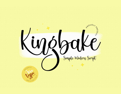 Kingbake - Simple Bouncy Handwritten Script Font bouncy font calligraphy cursive font cute font festive font font fonts fun font handwriting handwriting font handwritten font lettering modern font simple font typeface typography wedding font