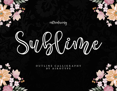 Sublime - Outline Script Font bouncy font calligraphy font cursive font festive font font fonts handwriting handwritten font lettering line font modern font outline font script font thin font typeface typography wedding font whimsical font