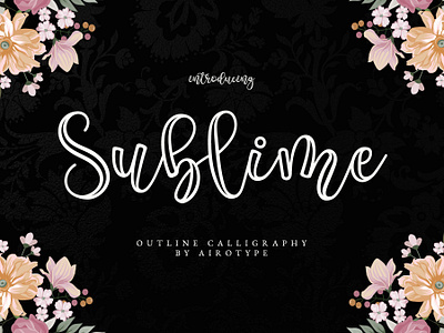 Sublime - Outline Script Font bouncy font calligraphy font cursive font festive font font fonts handwriting handwritten font lettering line font modern font outline font script font thin font typeface typography wedding font whimsical font