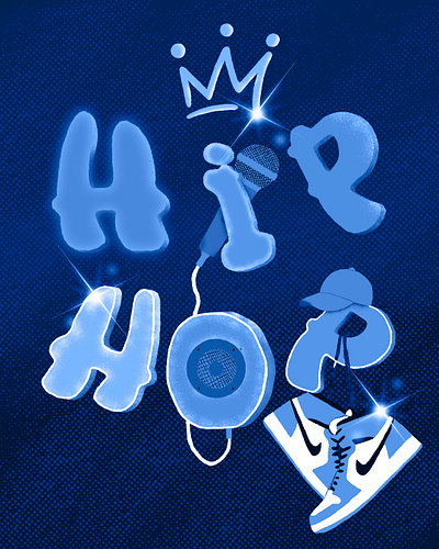 Hip Hop! graphic design illustration lettering typography