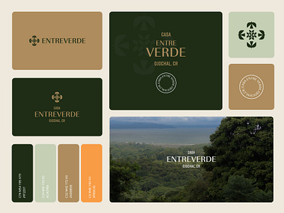 Brand Identity Entre Verde airbnb branding costa rica design icon identity logo logotype luxury property mark