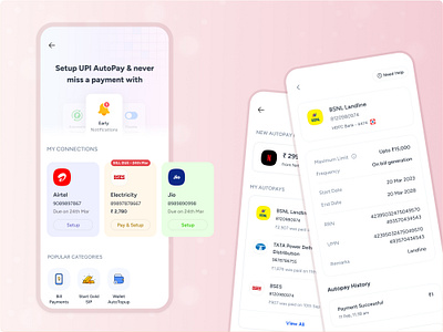 Introducing UPI Autopay figma mobikwik mobikwikblue ui upi upi autopay