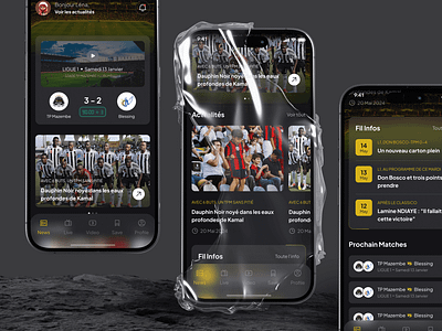 Live Score Soccer App ⚽️ app design dark mode design football app interaction interface match soccer product score soccer soccer app ui ui design ui ux