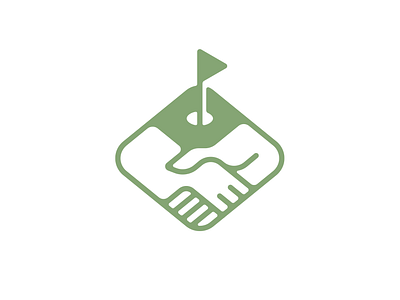 Golf logo brand branding design elegant golf graphic design handshake hole logo logo design logo designer logodesign logodesigner logotype mark modern sign