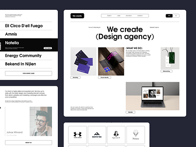 Landing page | We create. | Design agency agency concept design landing page main page ui ux website