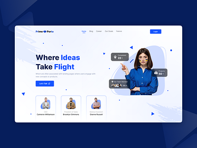 Fresh landing page concept: Where Ideas Take Flight!🌟 branding colorinnovation creativelandingpage designprocess interactiondesign landingpage logo minimalistdesign ui userinterface uxdesign uxui webdesign