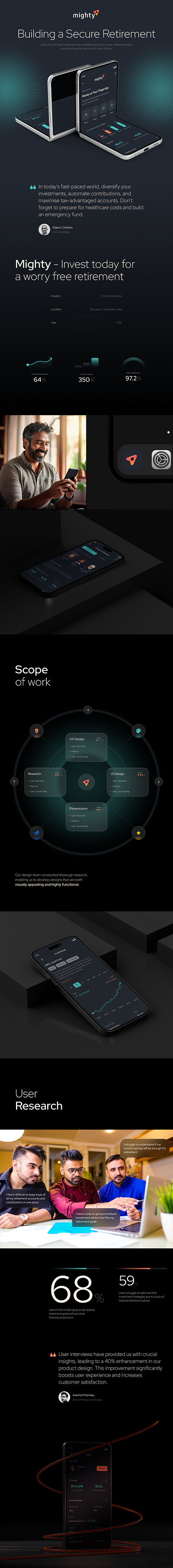 Mighty App - FinTech Mobile UI Design branding clean ui dark dark ui darkmode design design trends design trends 2025 fintech gradient minimal mobile mockup modern new trends trending trends ui ui trends uiux