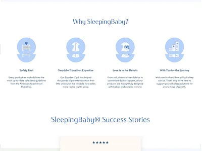 Sleeping Baby Shopify Store New Look branding design illustration rebranding seo seo service shopify clone design shopify redesign ui design