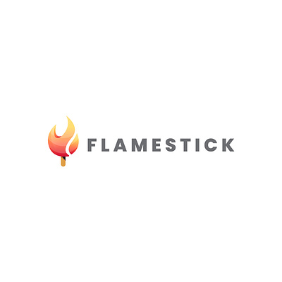 Flame Stick Logo branding fire flame graphic design icon identity logo logodesign logos logotype